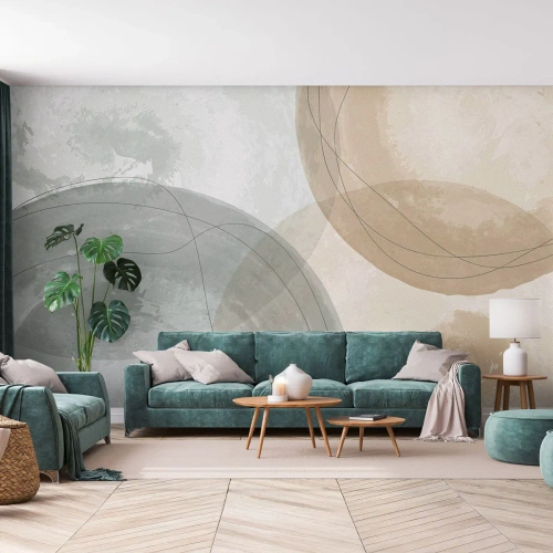 Fotobehang Premium Canvas - Indringende werelden - Abstractie, Deel, Districten - 500x350 cm