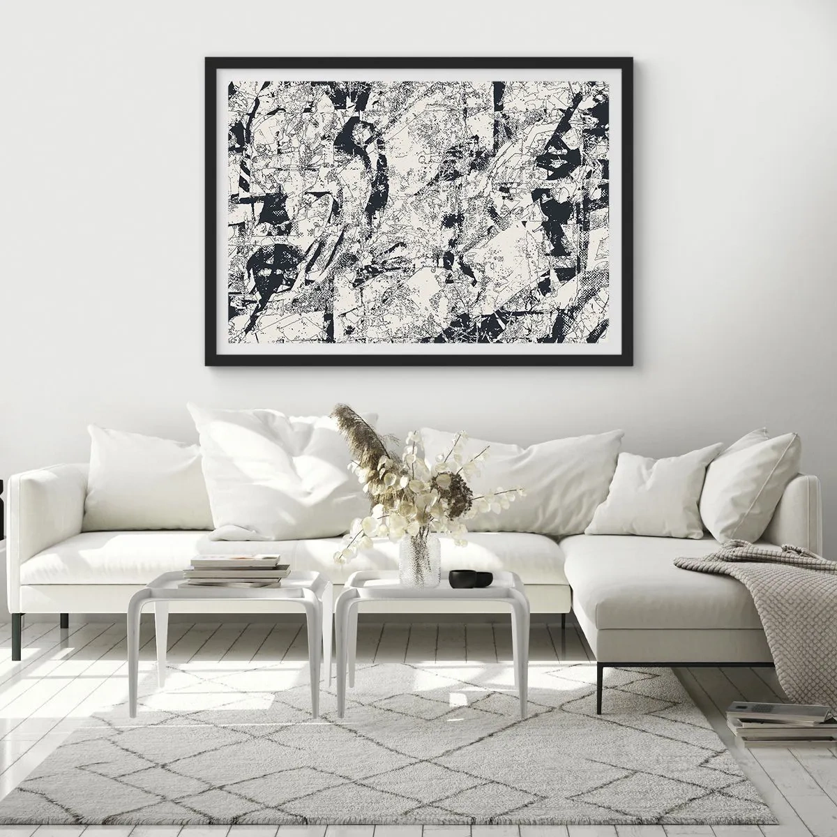 Poster in een zwarte lijst - Interpenetratie van tegenstellingen - 40x30 cm