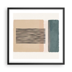 Poster in een zwarte lijst - Alles is oke - 50x50 cm