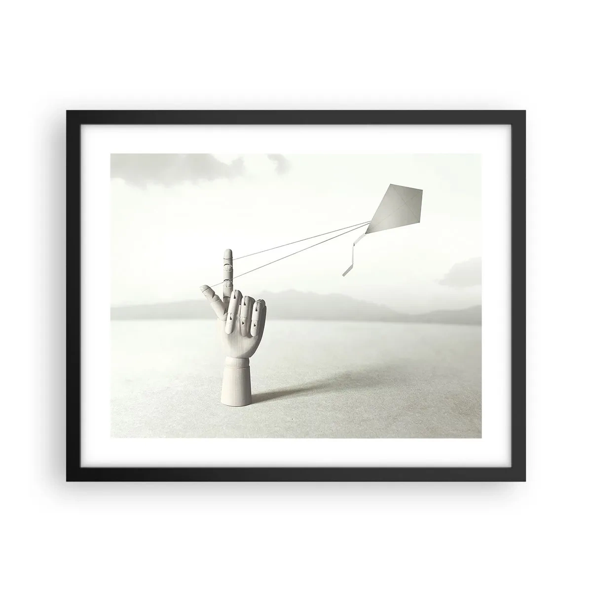 Poster in een zwarte lijst - Krachttest - 50x40 cm