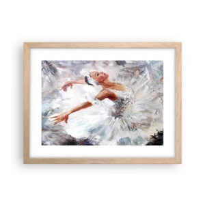 Een poster in een licht eiken lijst - Delicaat en licht als tule - 40x30 cm