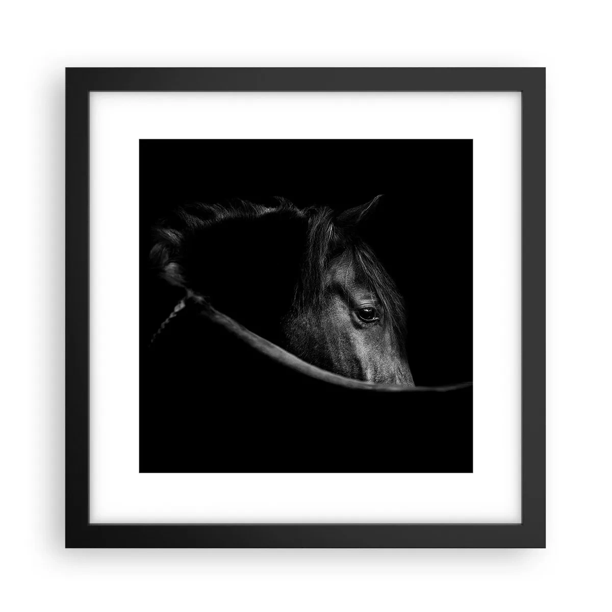 Poster in een zwarte lijst - Zwarte Prins - 30x30 cm