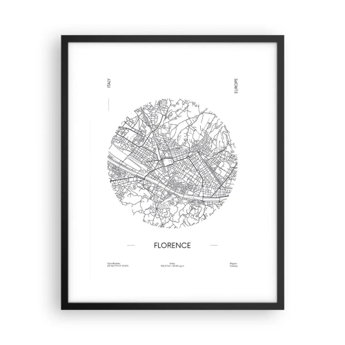 Poster in een zwarte lijst - Anatomie van Florencia - 40x50 cm