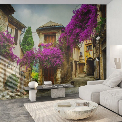 Fotobehang Premium Sand - Onder een bloemenluifel - Landschap, Architectuur, Stad - 450x315 cm