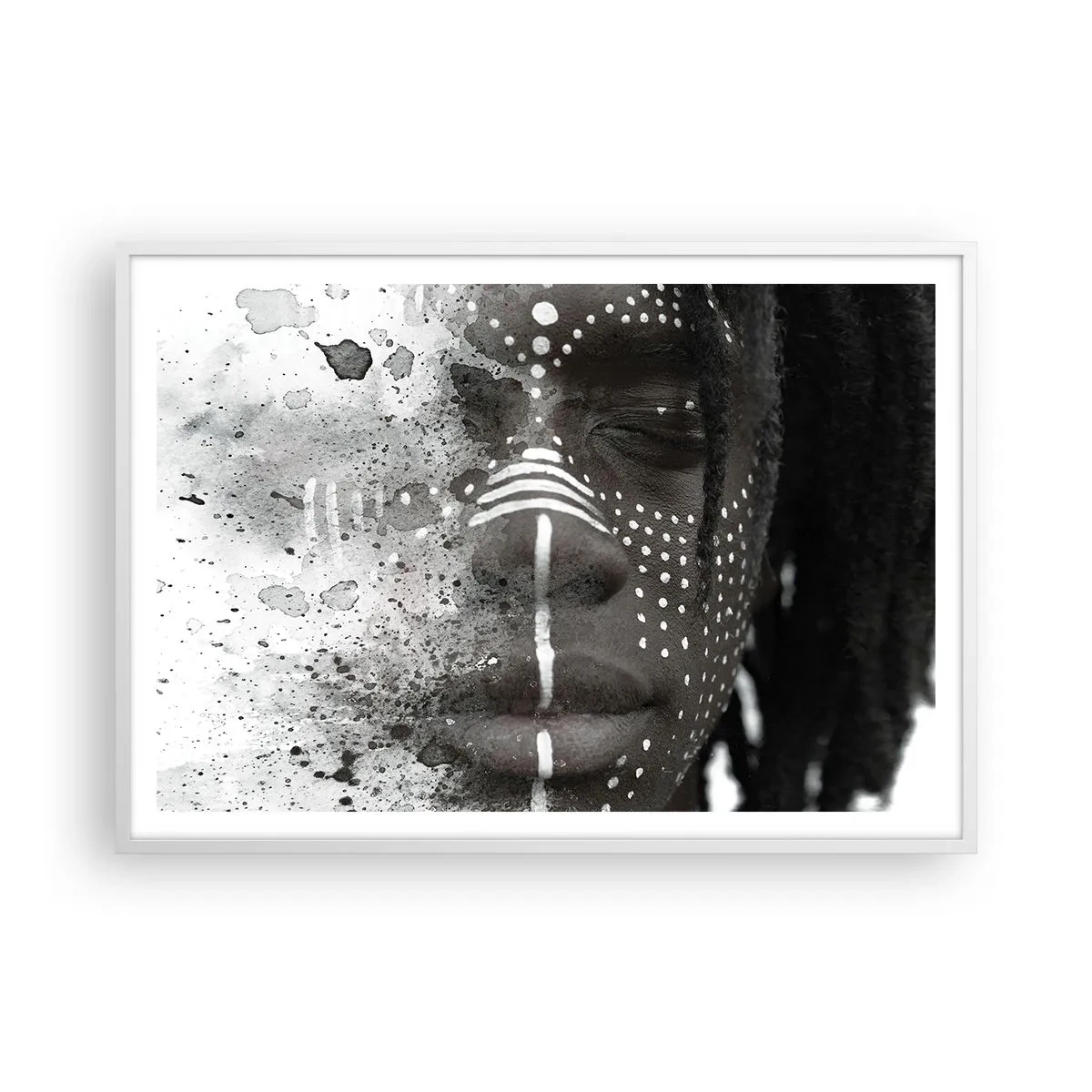 Poster in een witte lijst - Ontdek de oergeest - 100x70 cm