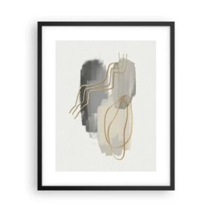 Poster in een zwarte lijst - Duur en beweging - 40x50 cm