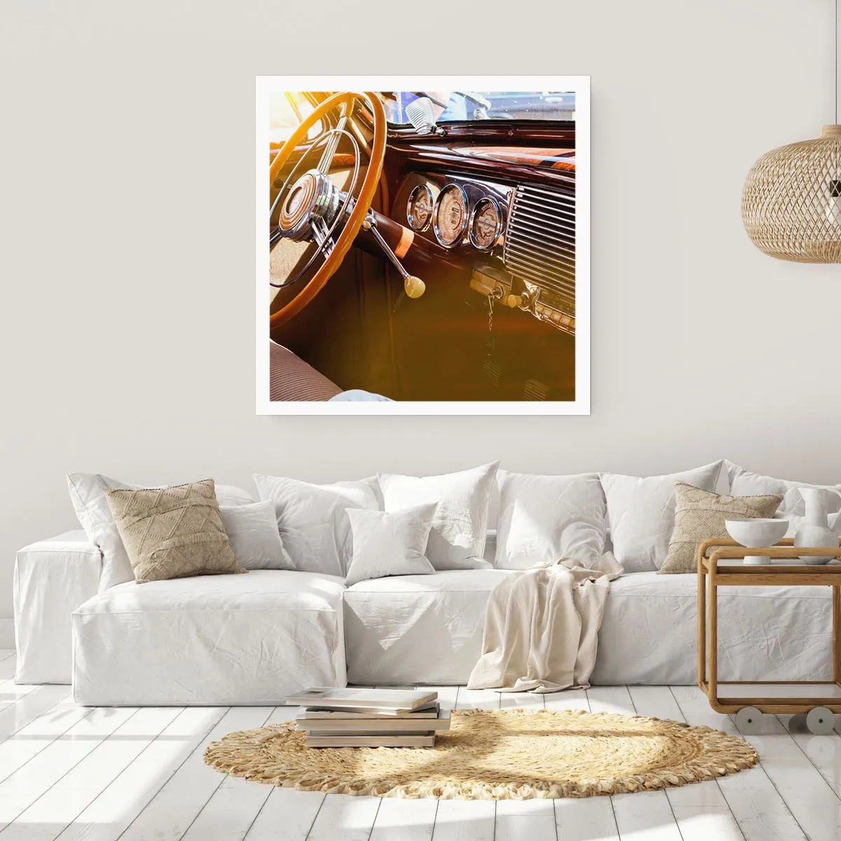 Poster - Een adem van luxe uit het verleden - 30x30 cm