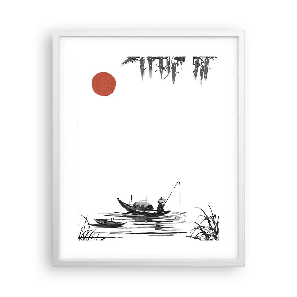 Poster in een witte lijst - Aziatische middag - 40x50 cm