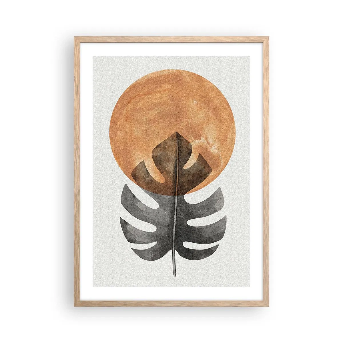 Een poster in een licht eiken lijst - Altijd de zon - 50x70 cm