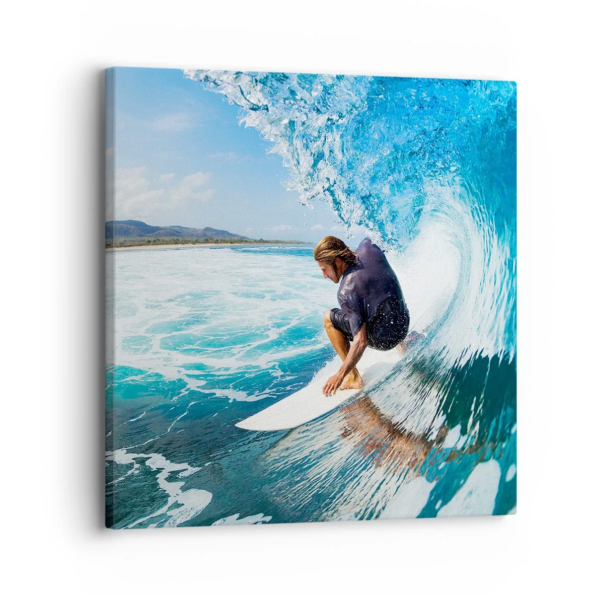 Schilderen op canvas - Dansend met de golven - 30x30 cm