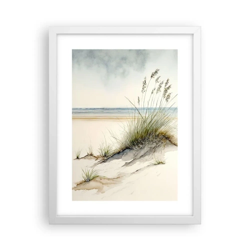 Poster in een witte lijst - Vertroeteld door de wind - 30x40 cm