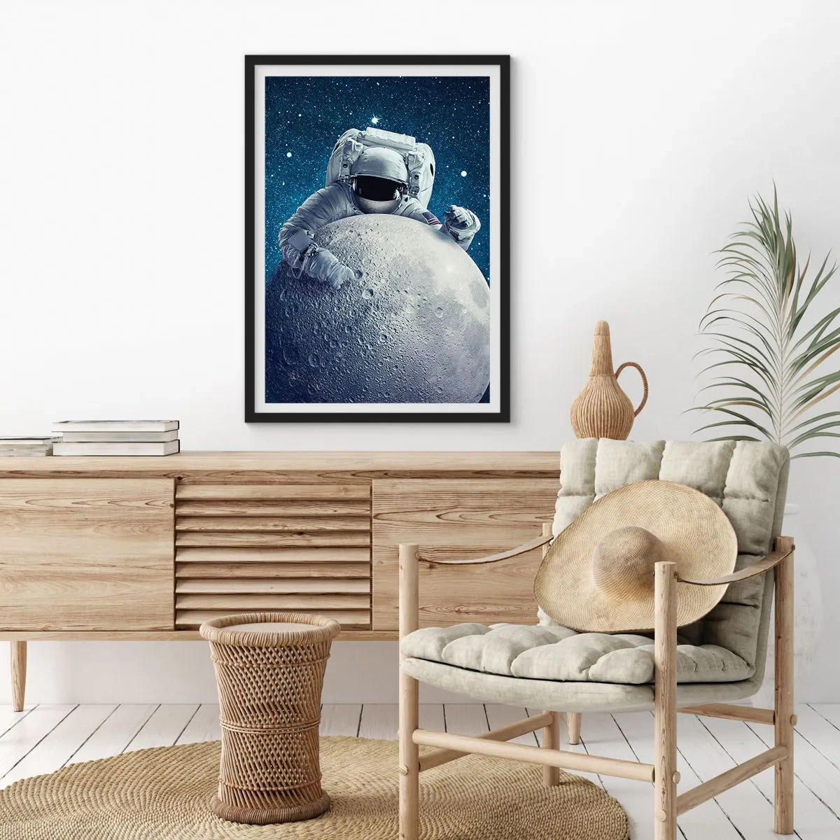 Poster in een zwarte lijst - Ruimte grappenmaker - 40x50 cm
