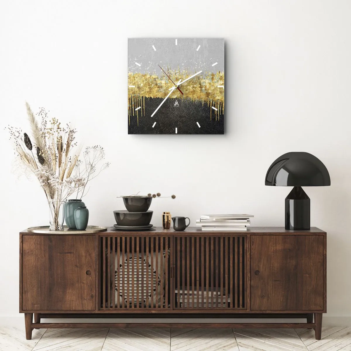 Wandklok - Klok - Naar binnen en naar boven - 30x30 cm