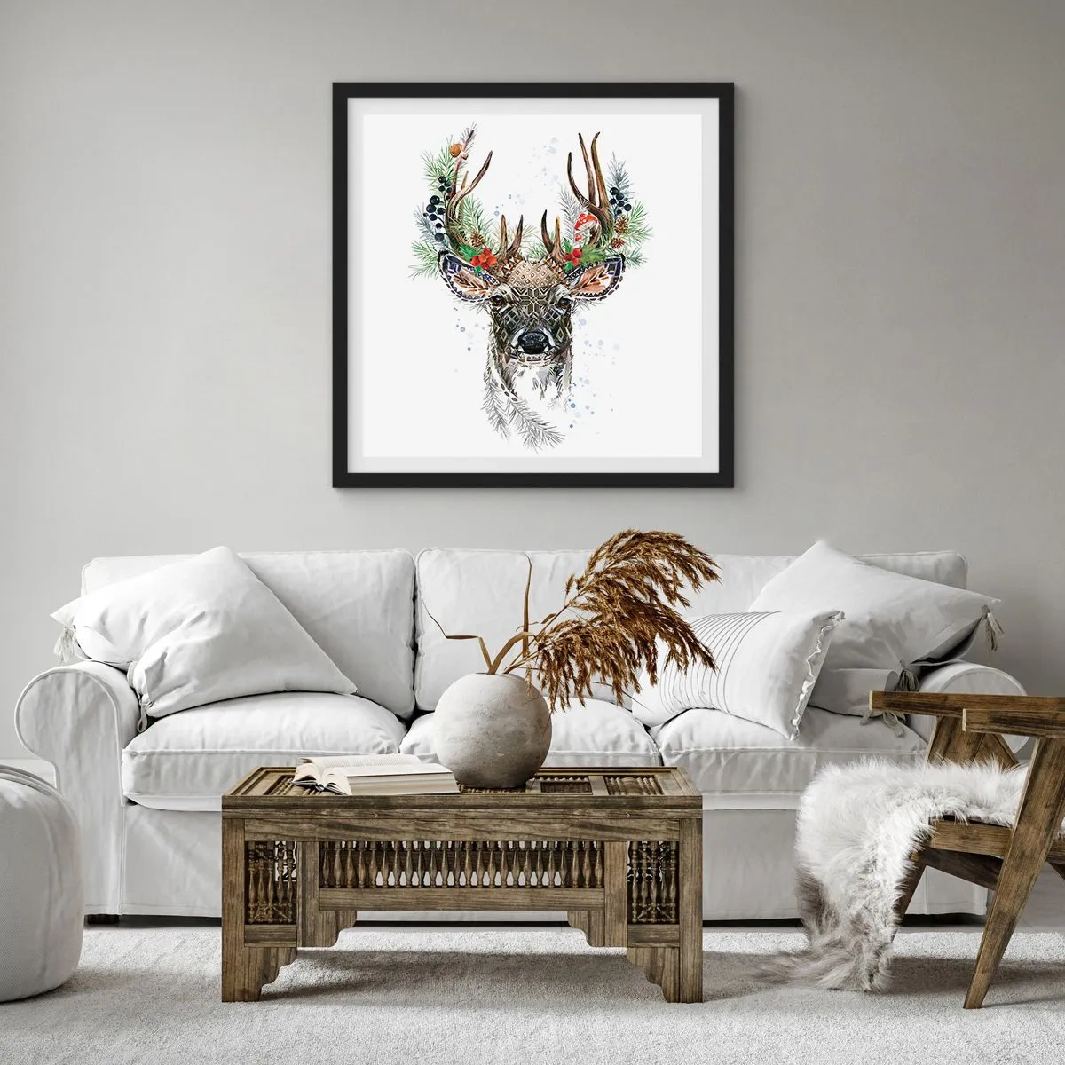 Poster in een zwarte lijst - In een feestelijk gewaad - 60x60 cm