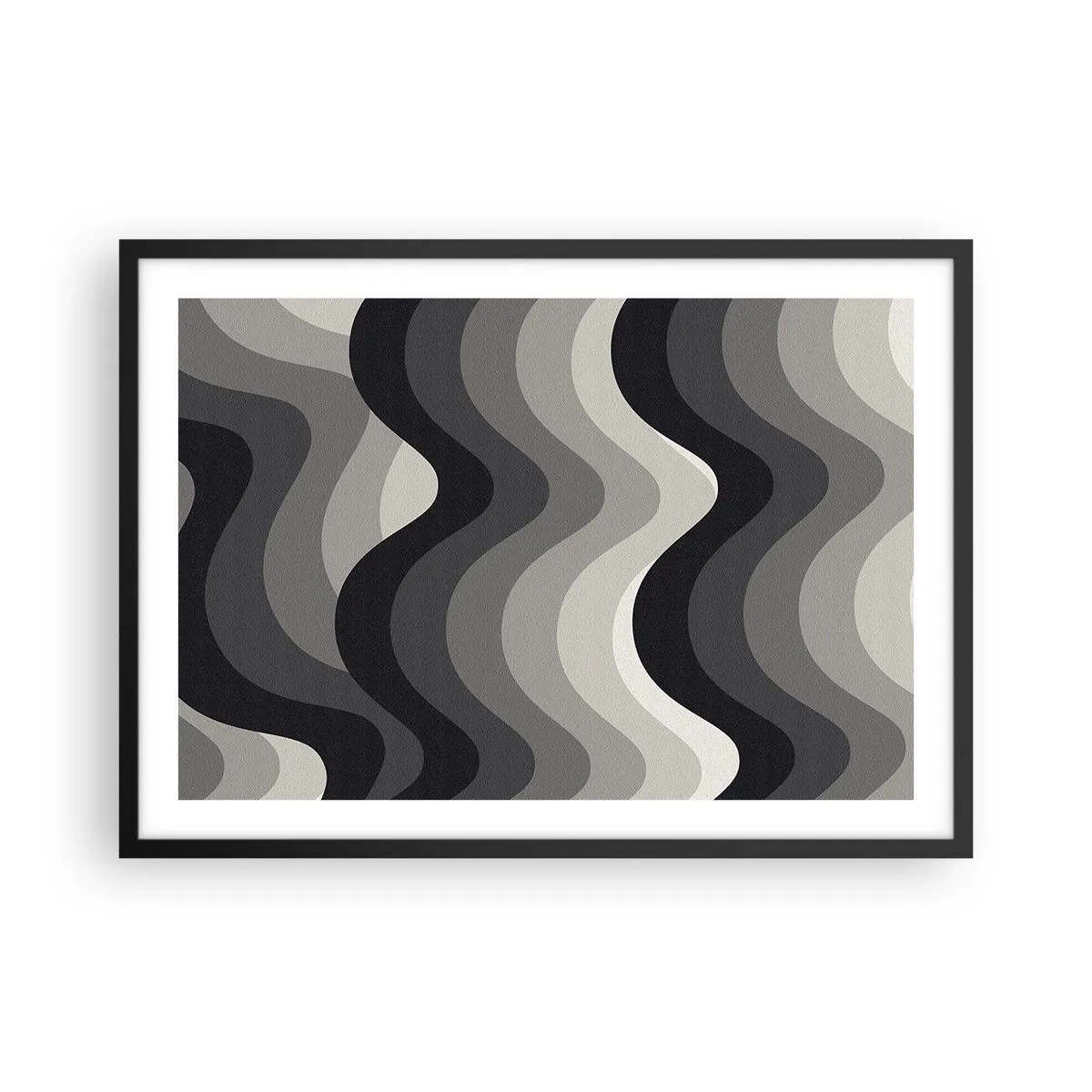 Poster in een zwarte lijst - Golf na golf - 70x50 cm