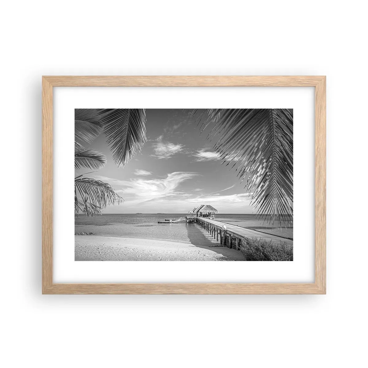 Een poster in een licht eiken lijst - Herinnering of droom? - 40x30 cm