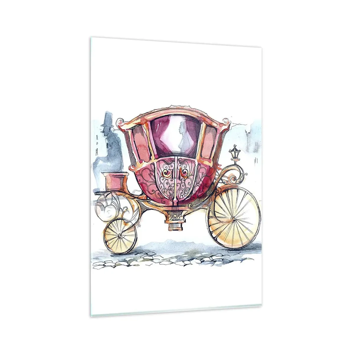 Schilderen op glas - Naar de bruiloft of naar het bal? - 80x120 cm