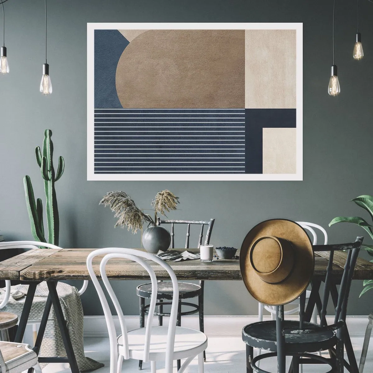 Poster - Een compositie van eenvoud en rondheid - 100x70 cm