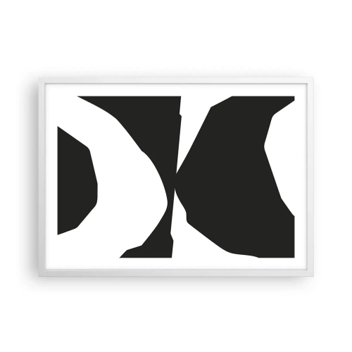 Poster in een witte lijst - Positief – negatief - 70x50 cm