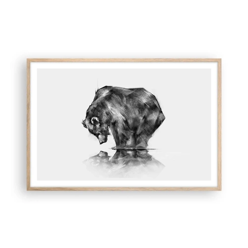 Een poster in een licht eiken lijst - Leuk om een geliefde persoon te zien - 91x61 cm