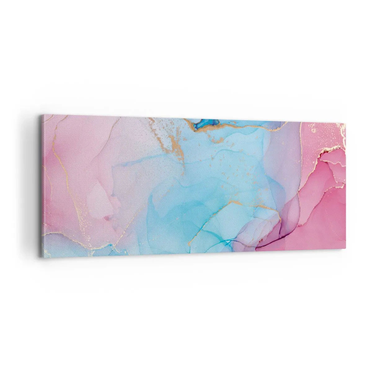 Schilderen op canvas - Ontmoeting en interpenetratie - 100x40 cm