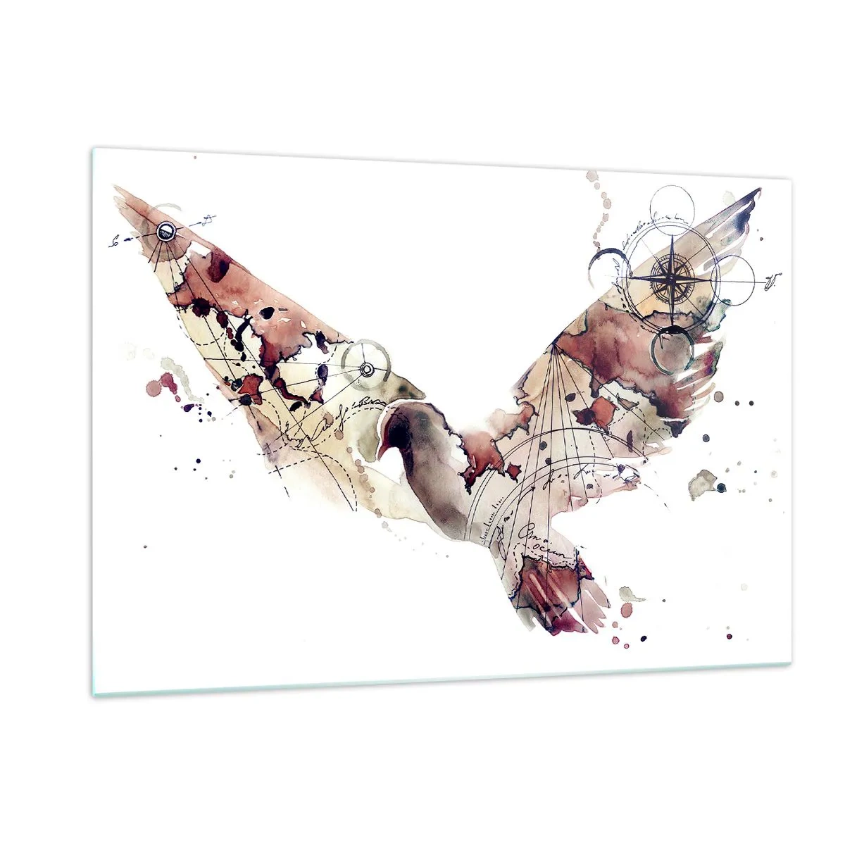 Schilderen op glas - Een bovenhandse wandelaar - 120x80 cm