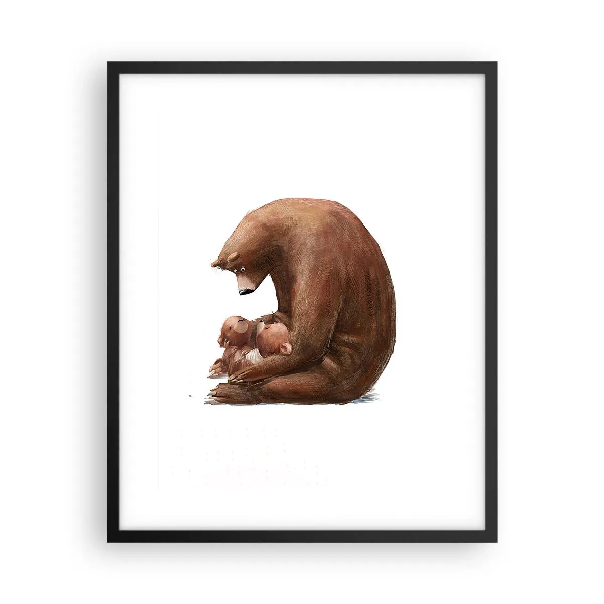 Poster in een zwarte lijst - Zoete dromen, kinderen - 40x50 cm