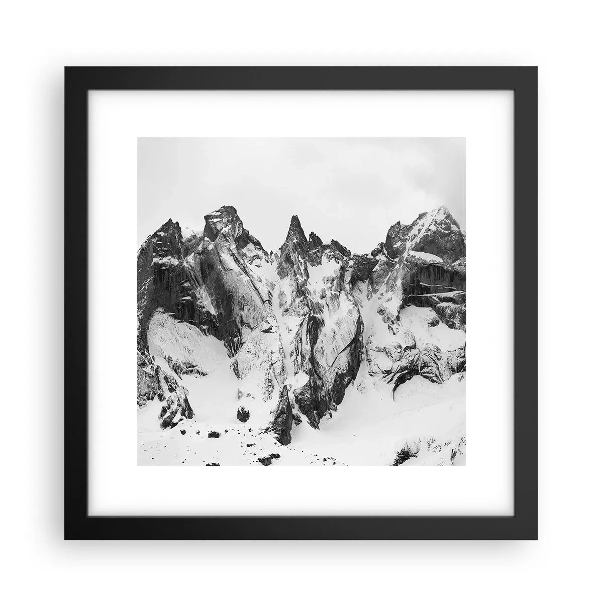Poster in een zwarte lijst - Granieten gevaarlijke nok - 30x30 cm