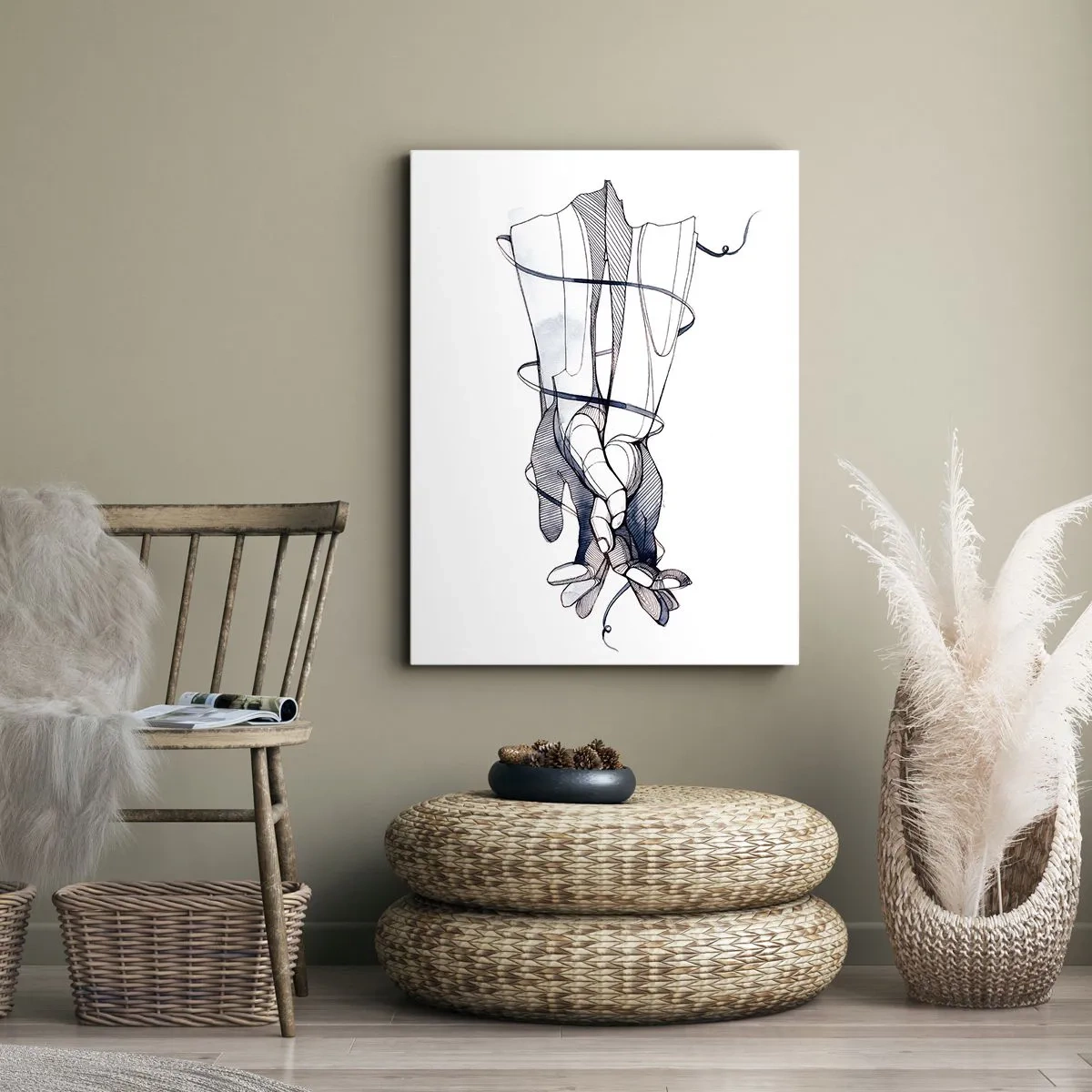 Schilderen op canvas - Touch-studie - 80x120 cm