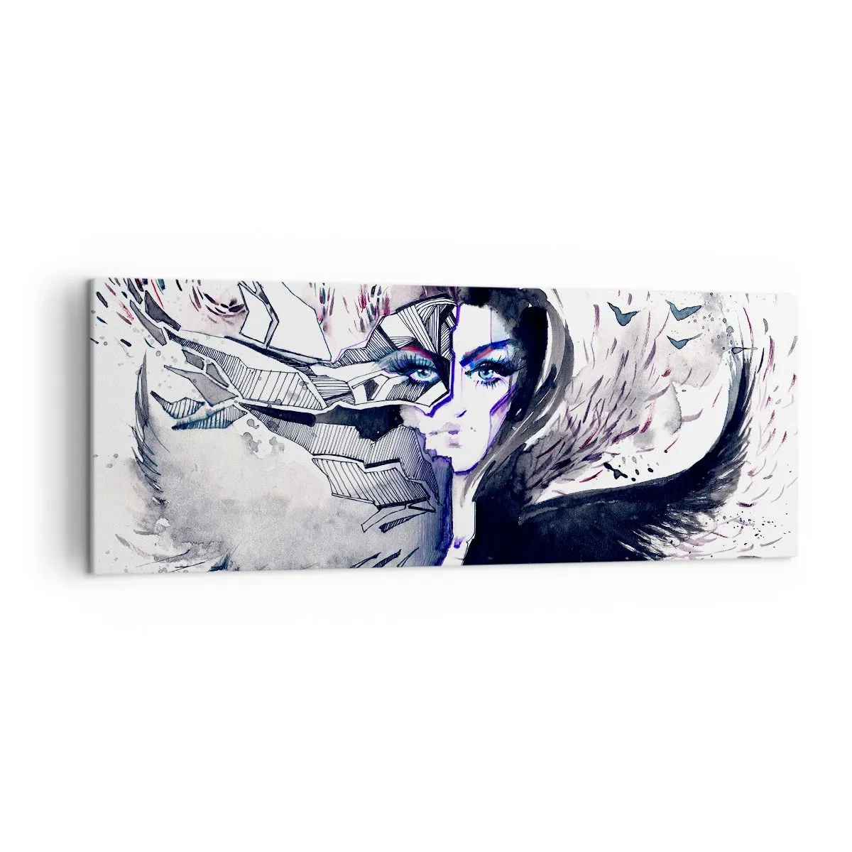 Schilderen op canvas - Demonisch en mooi - 140x50 cm