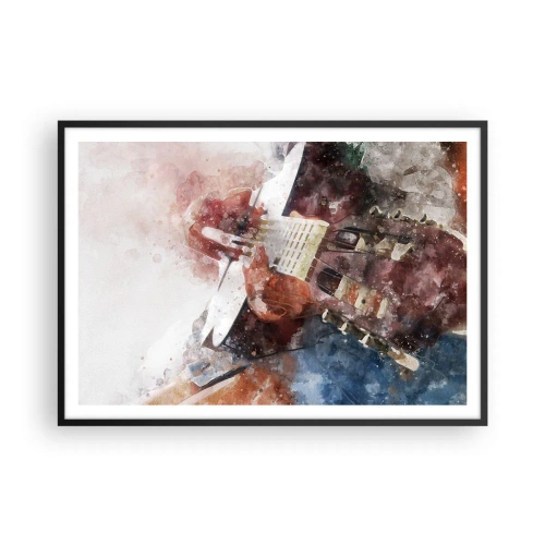 Poster in een zwarte lijst - En wat vind je ervan? - 100x70 cm