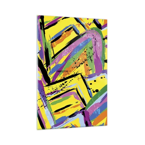 Schilderen op glas - Tot ze schreeuwt van vreugde - 80x120 cm