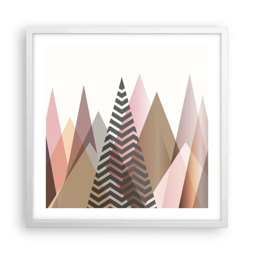 Poster in een witte lijst - Piramidaal uitzicht - 50x50 cm