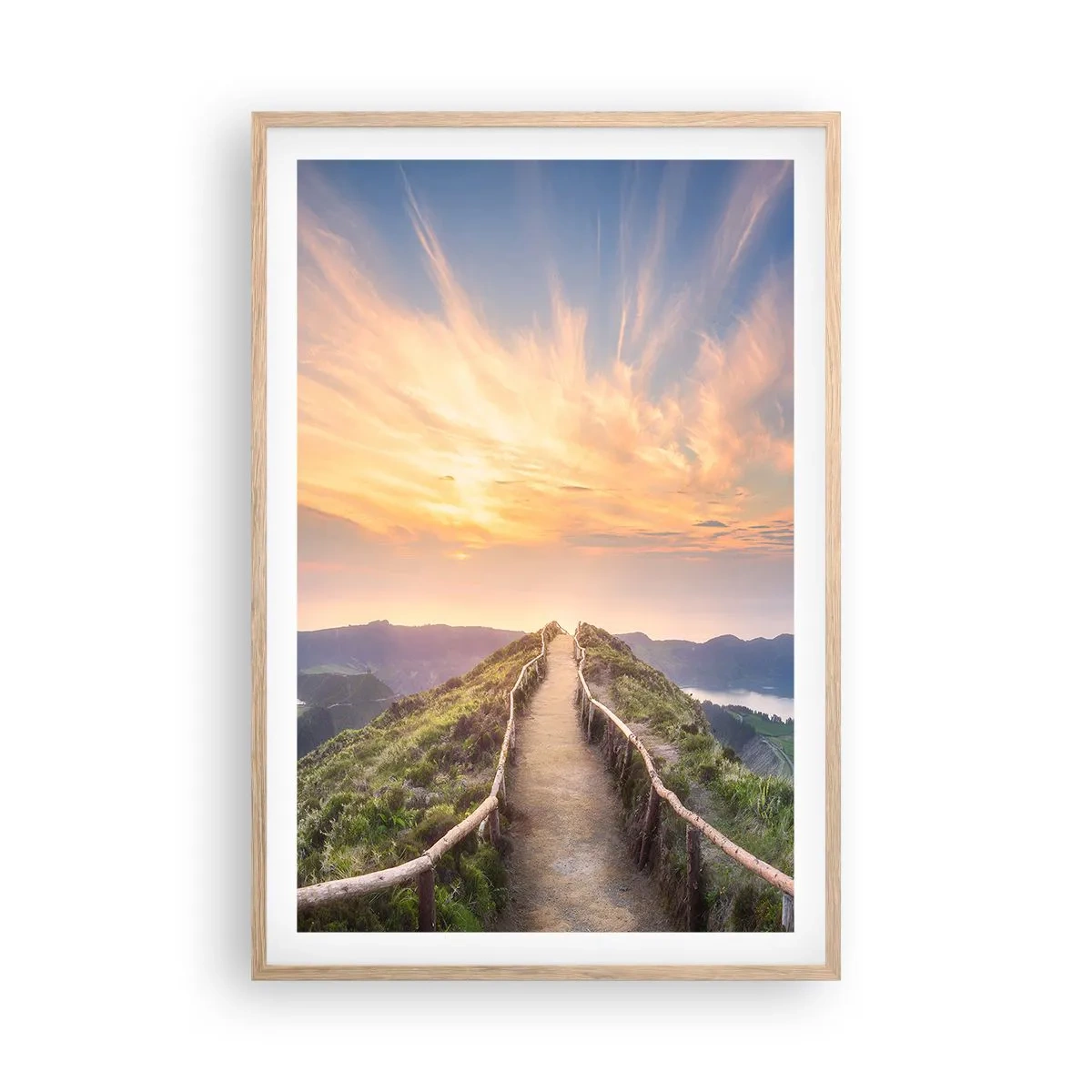 Een poster in een licht eiken lijst - Dicht bij de hemel - 61x91 cm