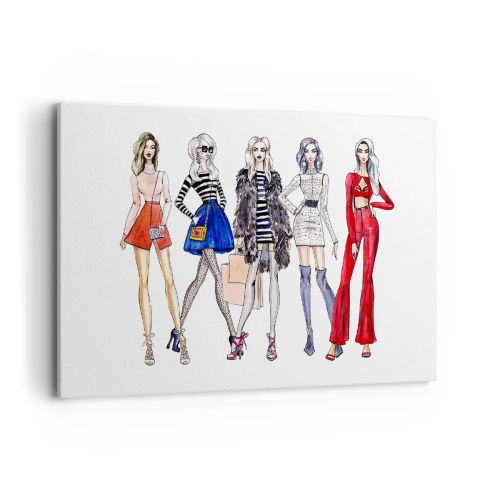 Schilderen op canvas - Elke week Fashion Week - 100x70 cm