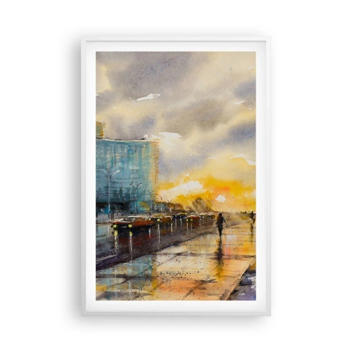 Poster in een witte lijst - Het leven aan de oever - 61x91 cm