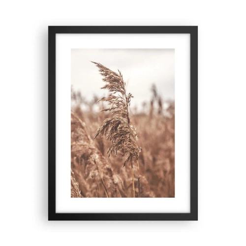 Poster in een zwarte lijst - Het is al herfst in de velden - 30x40 cm
