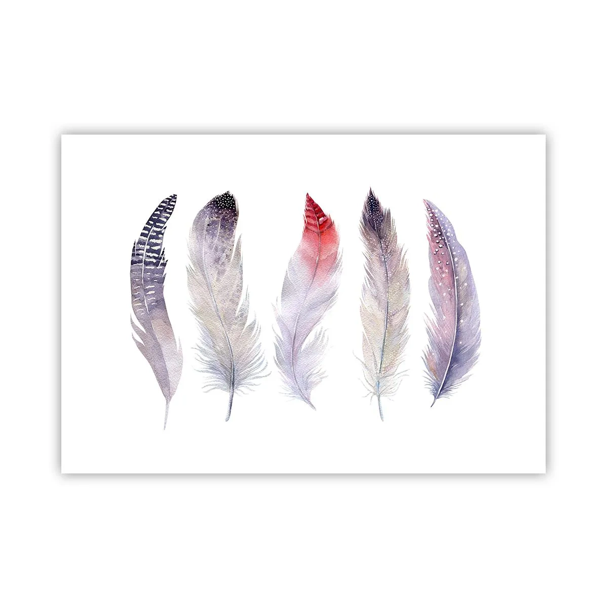 Poster - Delicaat als veelkleurige mist - 100x70 cm