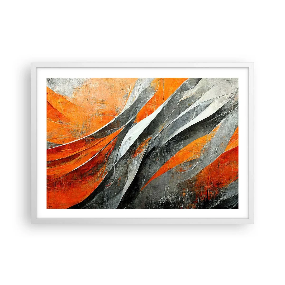 Poster in een witte lijst - Hitte en koude - 70x50 cm