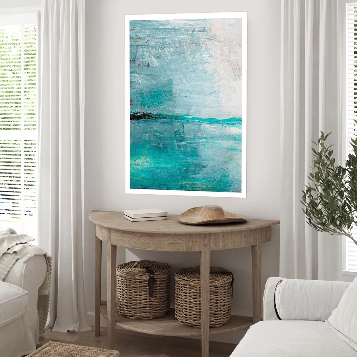 Poster - Horizontaal in blauw - 50x70 cm