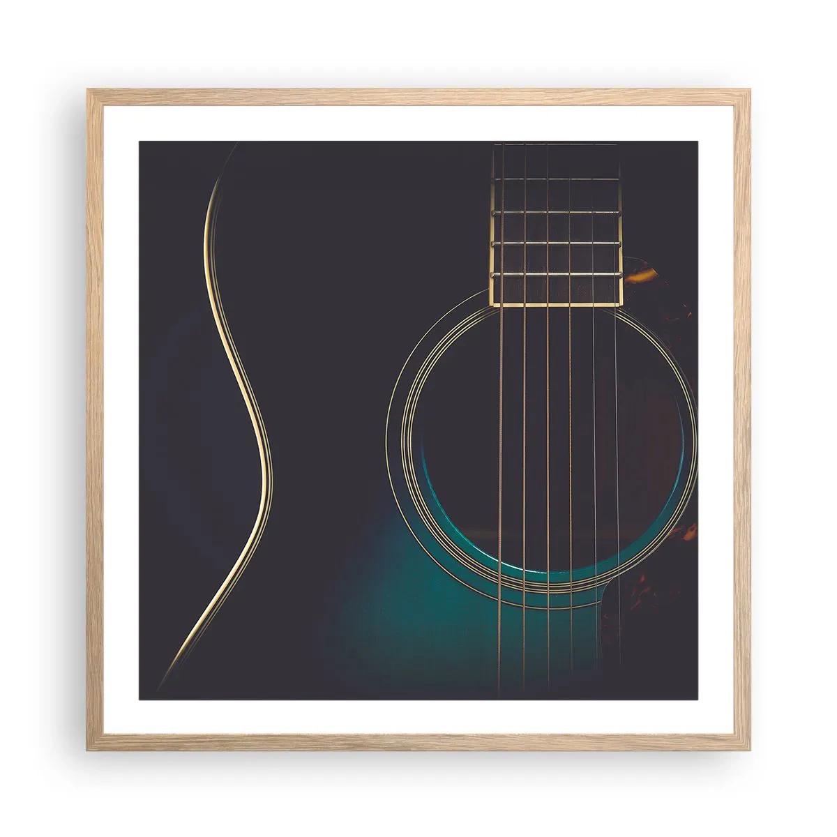 Een poster in een licht eiken lijst - Nog even voordat het klinkt - 60x60 cm