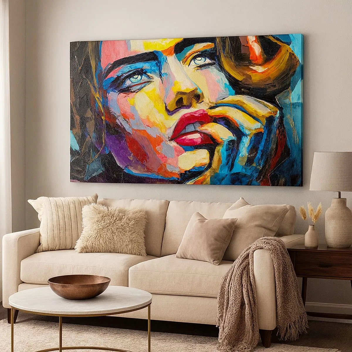 Schilderen op canvas - Dromen vliegen in de lucht als vogels - 100x40 cm