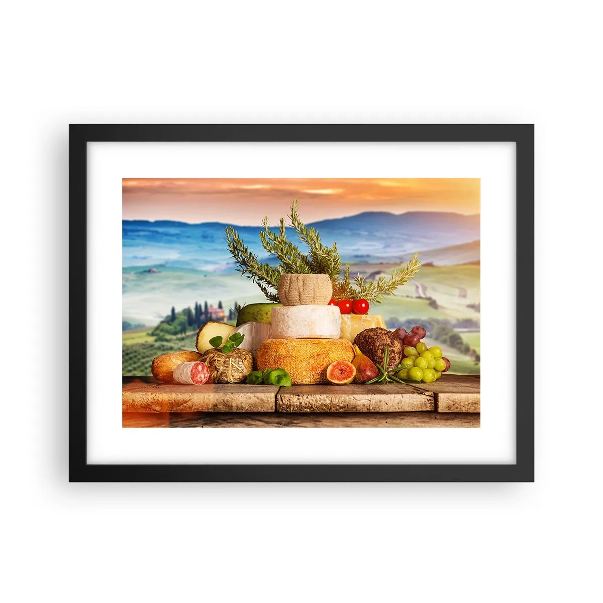 Poster in een zwarte lijst - De Italiaanse levensvreugde - 40x30 cm