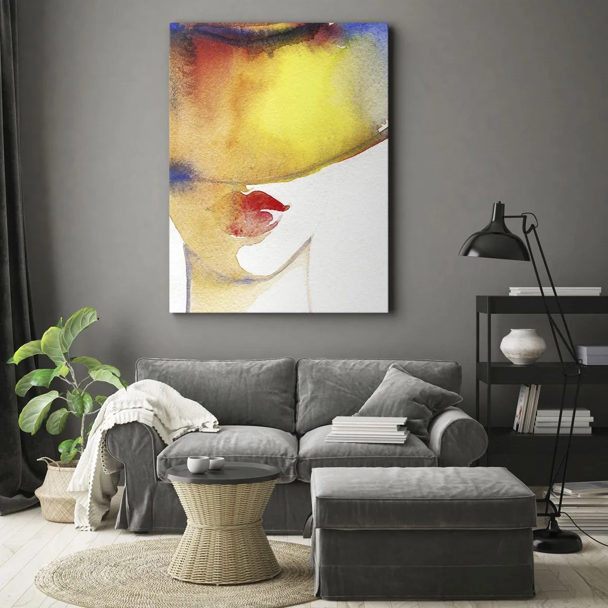 Schilderen op canvas - Portret van een dame - 50x70 cm