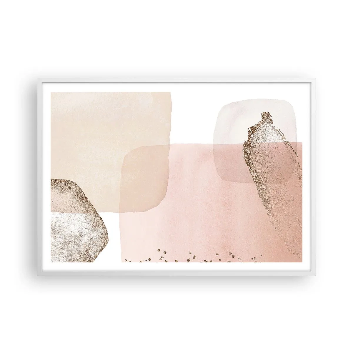 Poster in een witte lijst - Een blik door kleur - 100x70 cm
