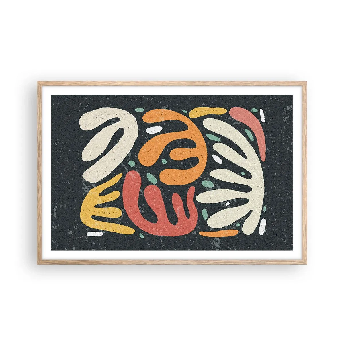 Een poster in een licht eiken lijst - Compositie – ik sta op het punt je te pakken te krijgen - 91x61 cm