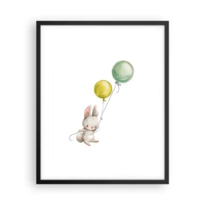 Poster in een zwarte lijst - Ik ga ook vliegen! - 40x50 cm