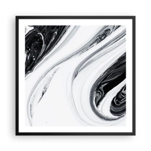Poster in een zwarte lijst - Een combinatie van tegenstellingen - 60x60 cm