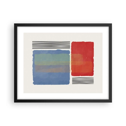 Poster in een zwarte lijst - De geest en de letter van de geometrie - 50x40 cm