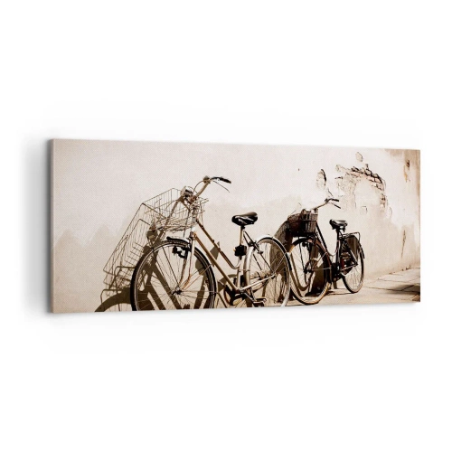 Schilderen op canvas - De onvergetelijke charme uit het verleden - 100x40 cm